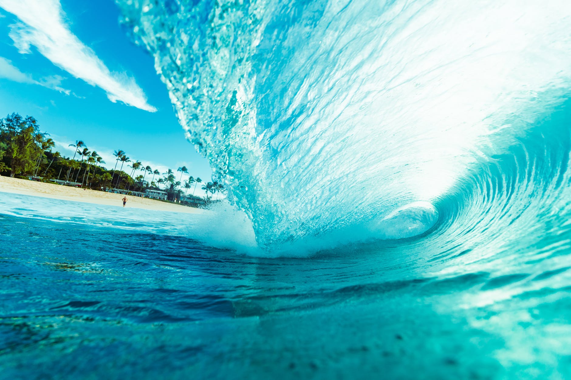 blue ocean waves in close up photography